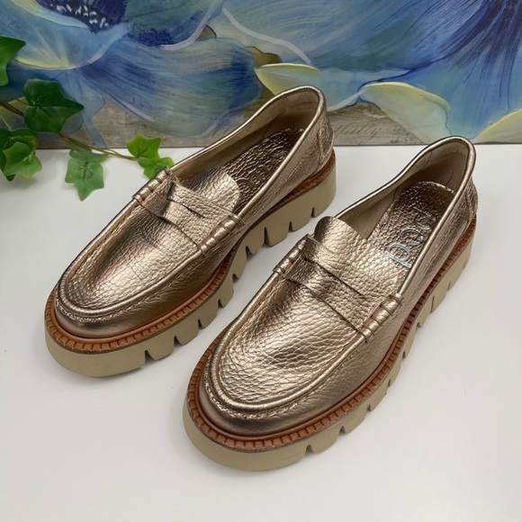 New Pedro Garcia Sebas Lug Penny Loafer in Gold 39.5 / US 9.5 - Picture 12 of 16